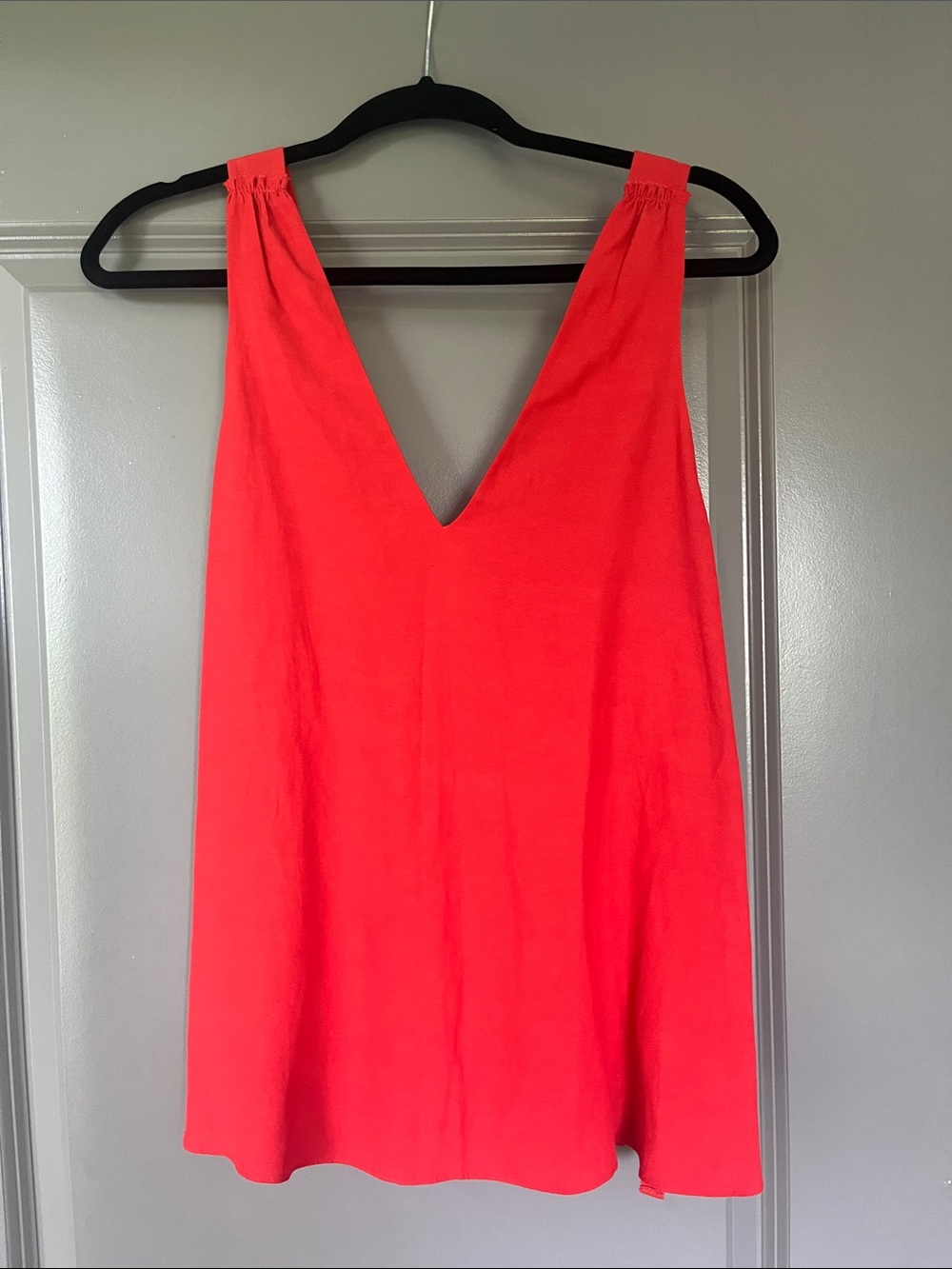 Derek Lam Vibrant Red V-Neck Tank